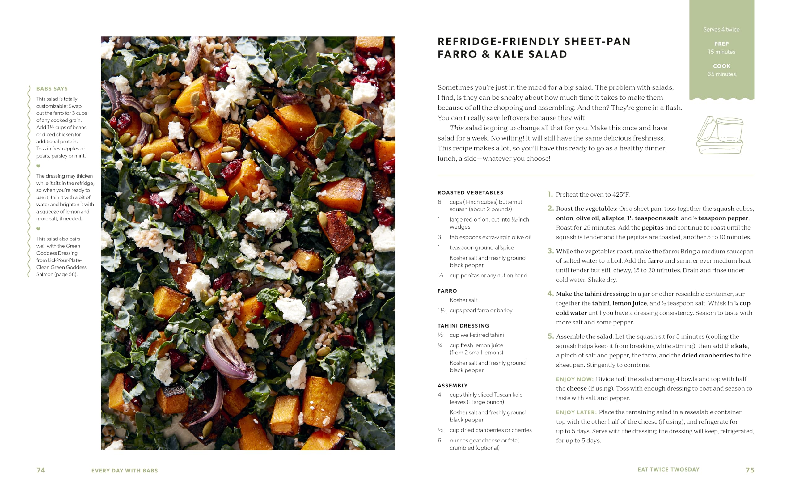 Every Day with Babs: 101 Family-Friendly Dinners for Every Day of the Week: A Cookbook