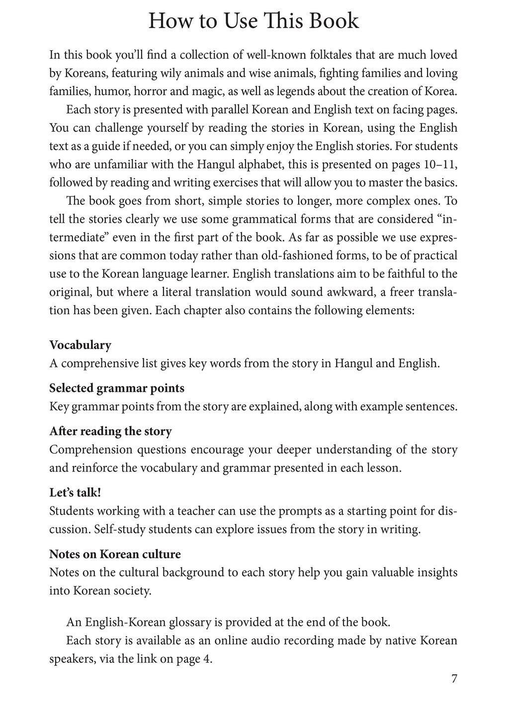 Korean Folktales for Language Learners: Traditional Stories in English and Korean (Free Online Audio) (Stories for Language Learners)