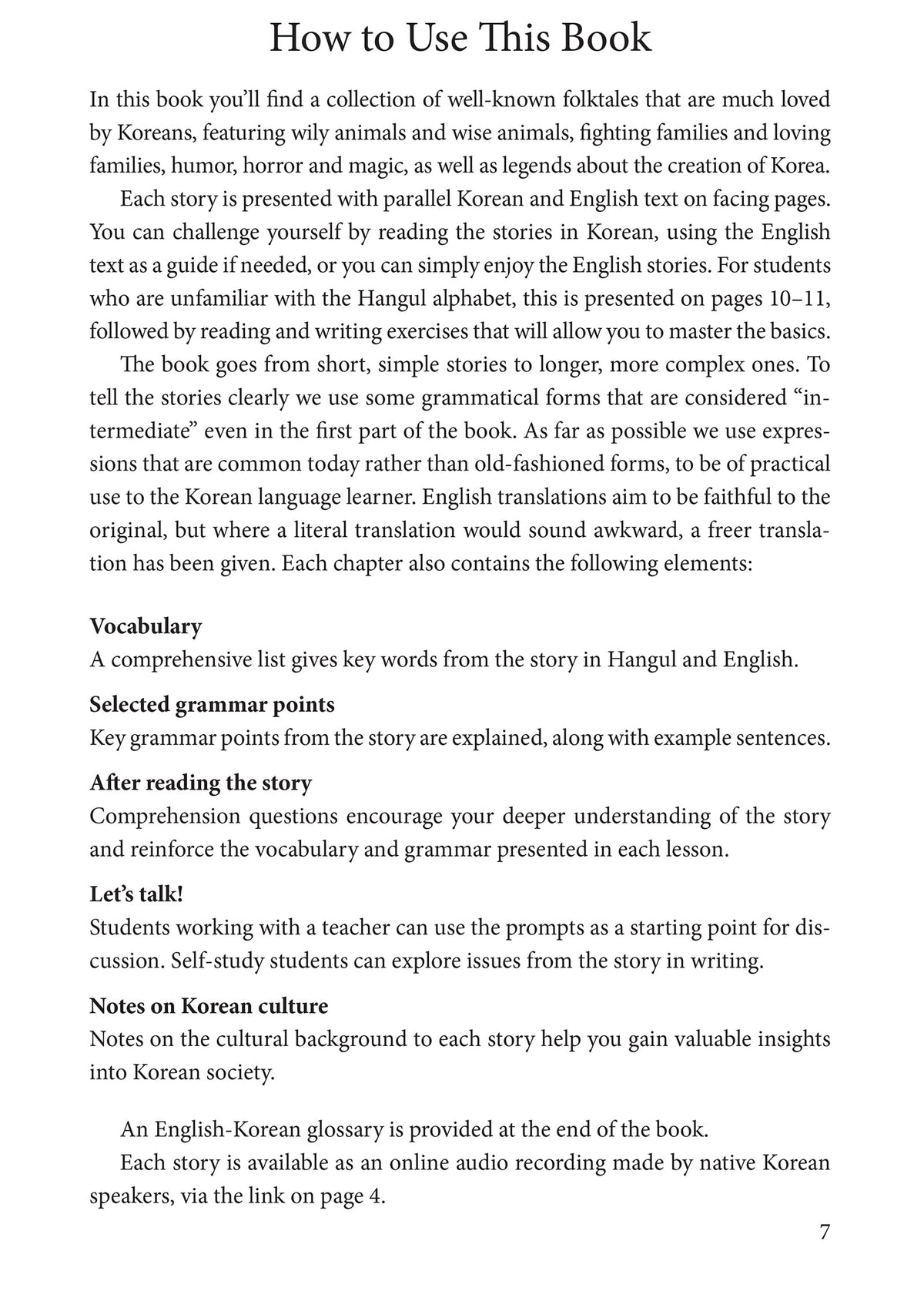 Korean Folktales for Language Learners: Traditional Stories in English and Korean (Free Online Audio) (Stories for Language Learners)