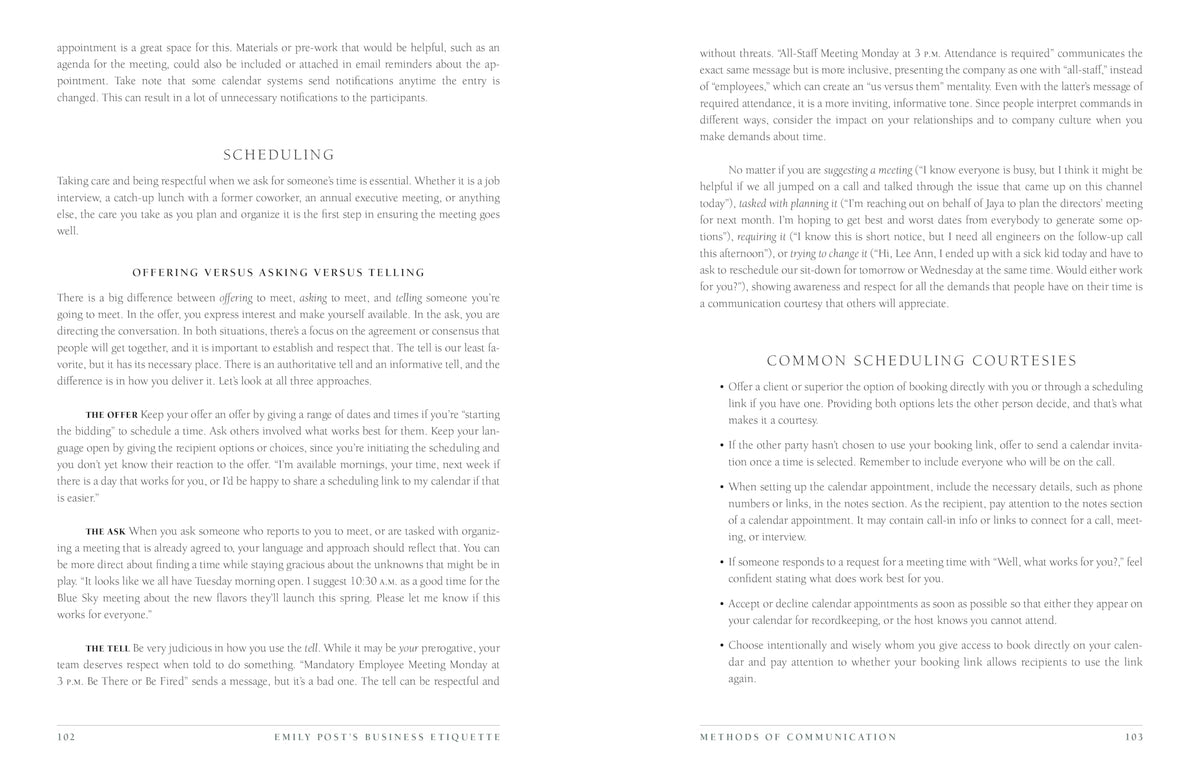 Emily Post's Business Etiquette
