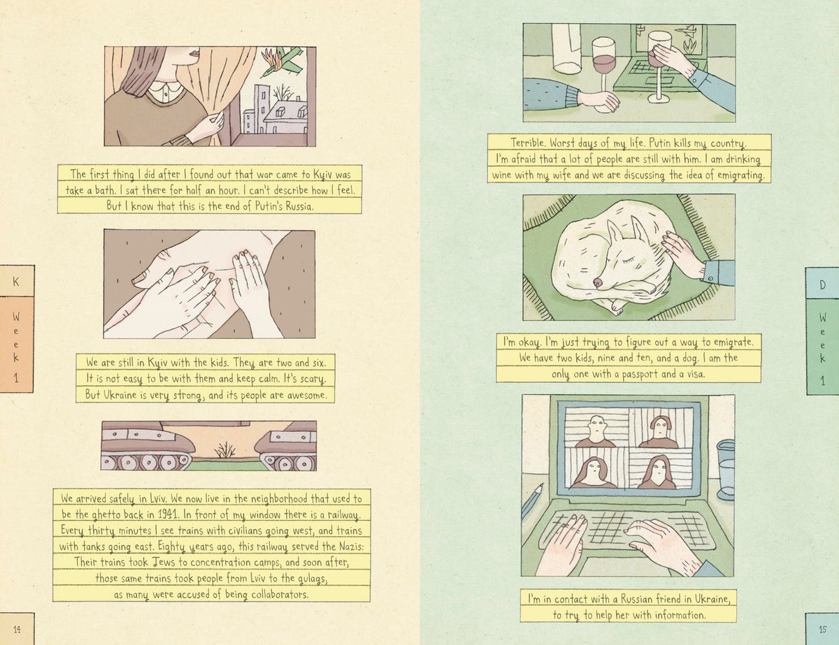 Diaries of War: Two Visual Accounts from Ukraine and Russia [A Graphic Novel History]