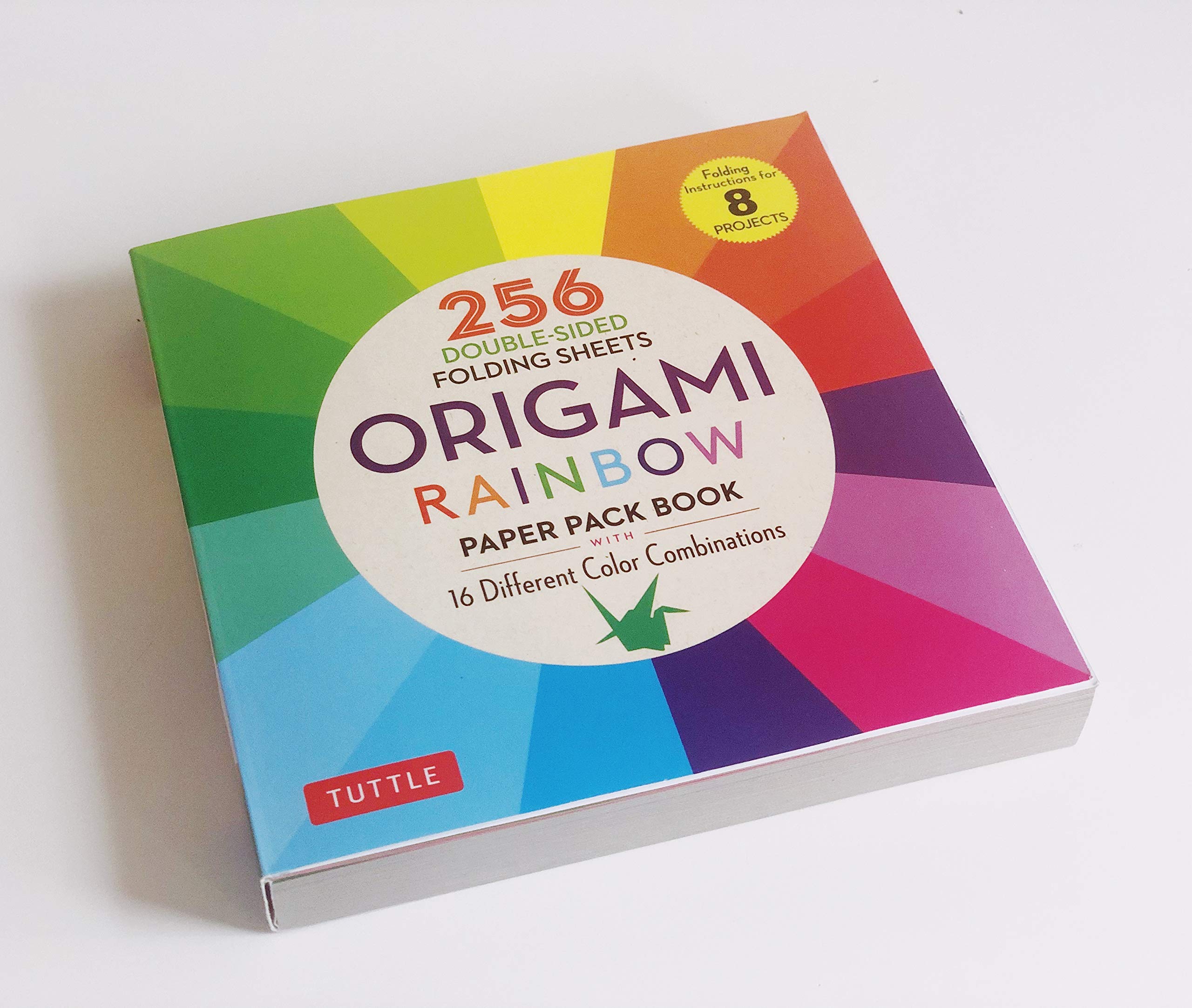 Origami Rainbow Paper Pack Book: 256 Double-Sided Folding Sheets (Includes Instructions for 8 Models)