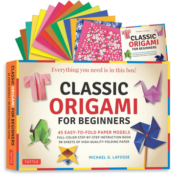 Classic Origami for Beginners Kit: 45 Easy-to-Fold Paper Models: Full-color instruction book; 98 sheets of Folding Paper: Everything you need is in this box!
