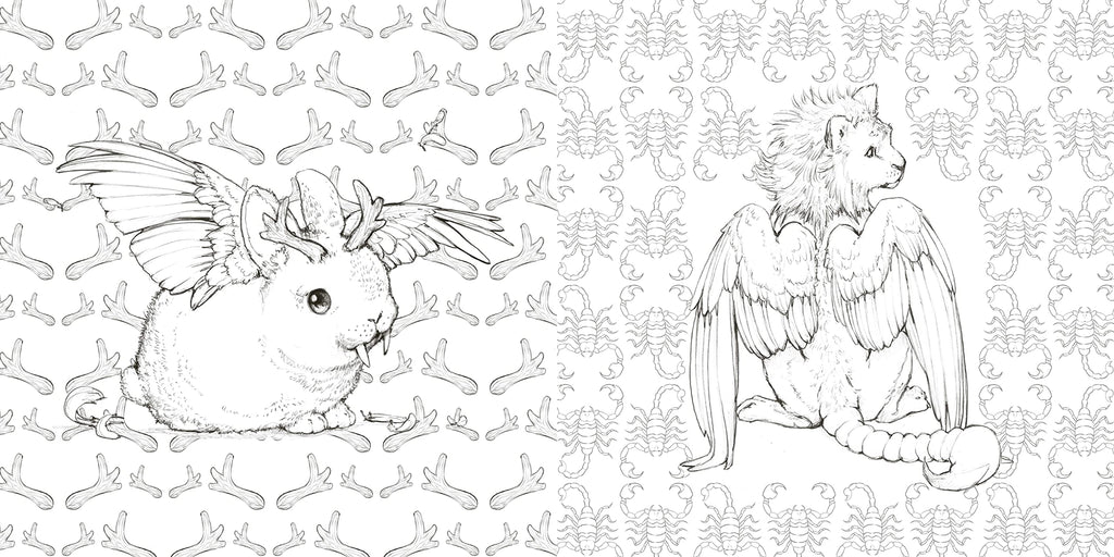 Pop Manga Dragons and Other Magically Mythical Creatures: A Coloring Book