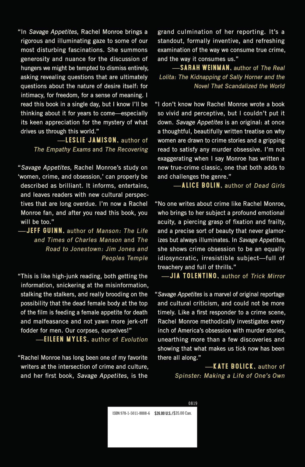 Savage Appetites: Four True Stories of Women, Crime, and Obsession