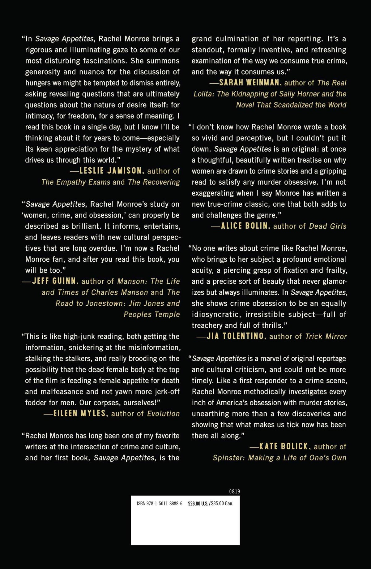 Savage Appetites: Four True Stories of Women, Crime, and Obsession