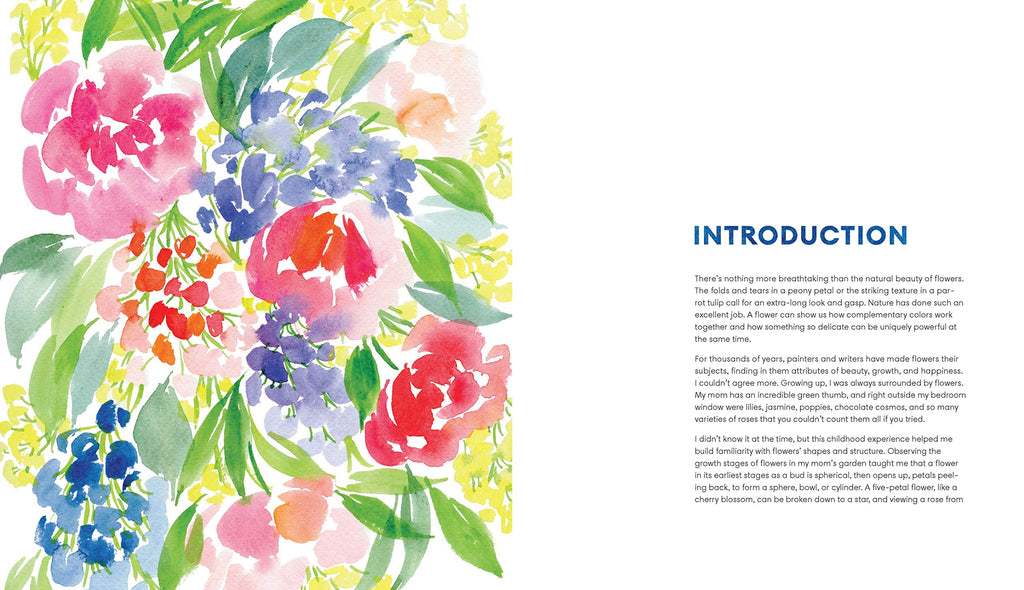 Everyday Watercolor Flowers: A Modern Guide to Painting Blooms, Leaves, and Stems Step by Step