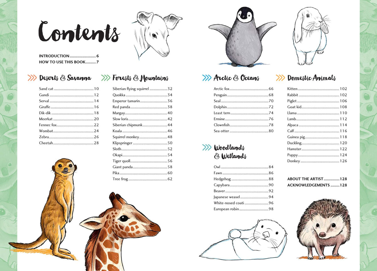 10 Step Drawing: Cute Animals: 'Draw over 50 adorable animals in 10 easy steps