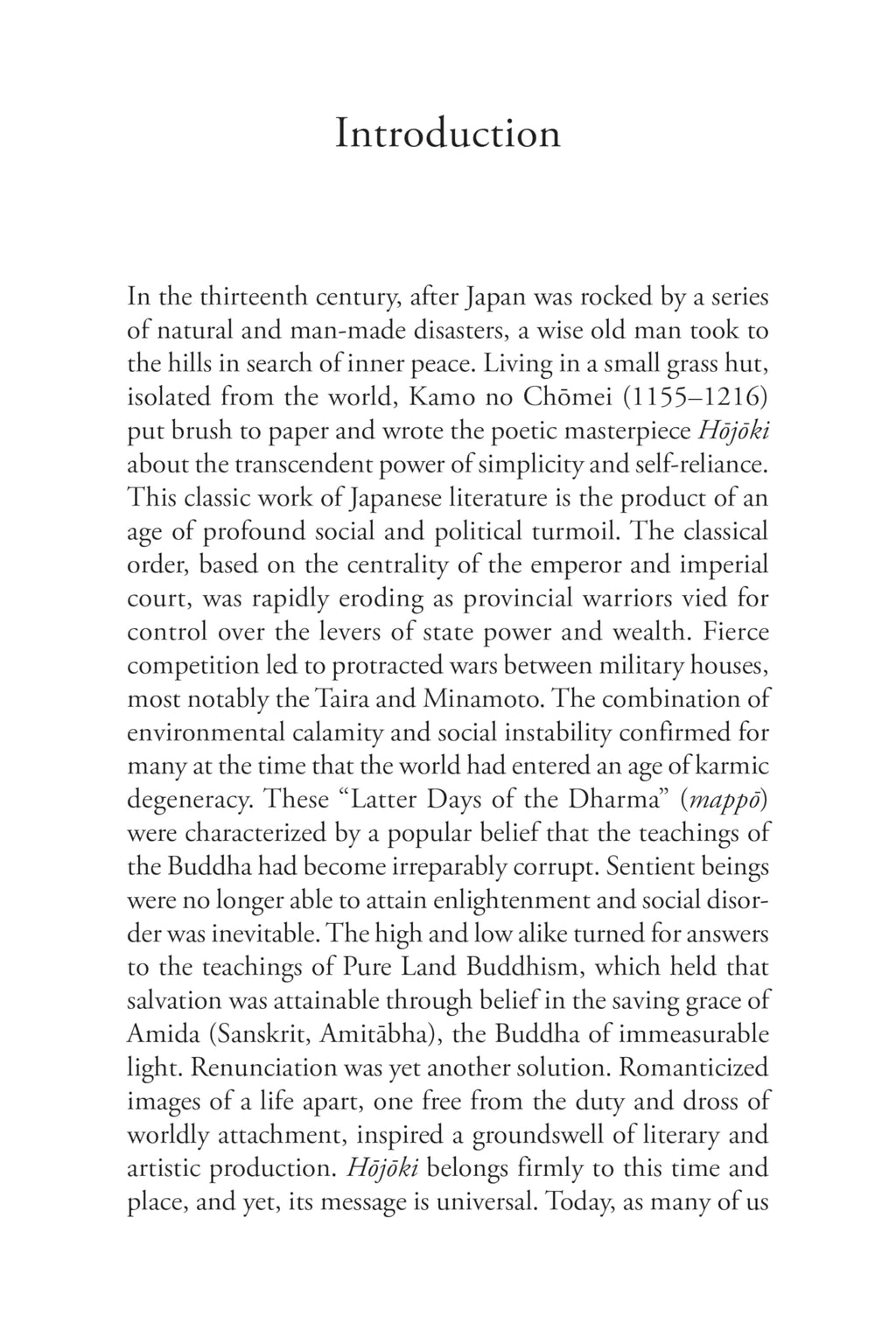 Hojoki: A Buddhist Reflection on Solitude: Imperfection and Transcendence - Bilingual English and Japanese Texts with Free Online Audio Recordings