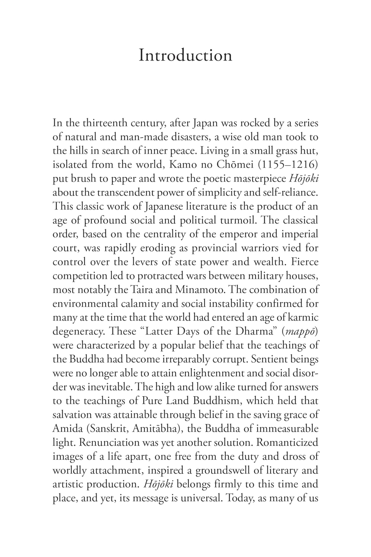 Hojoki: A Buddhist Reflection on Solitude: Imperfection and Transcendence - Bilingual English and Japanese Texts with Free Online Audio Recordings