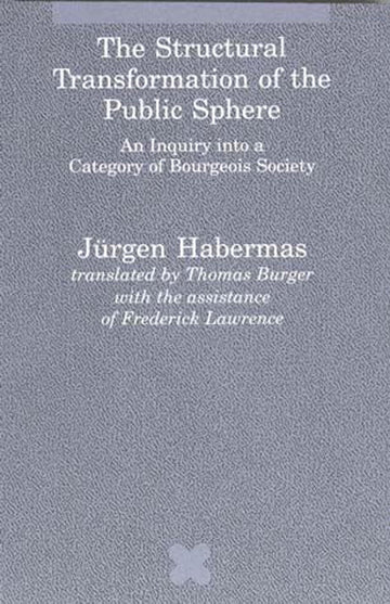 The Structural Transformation of the Public Sphere: An Inquiry into a Category of Bourgeois Society (Studies in Contemporary German Social Thought)
