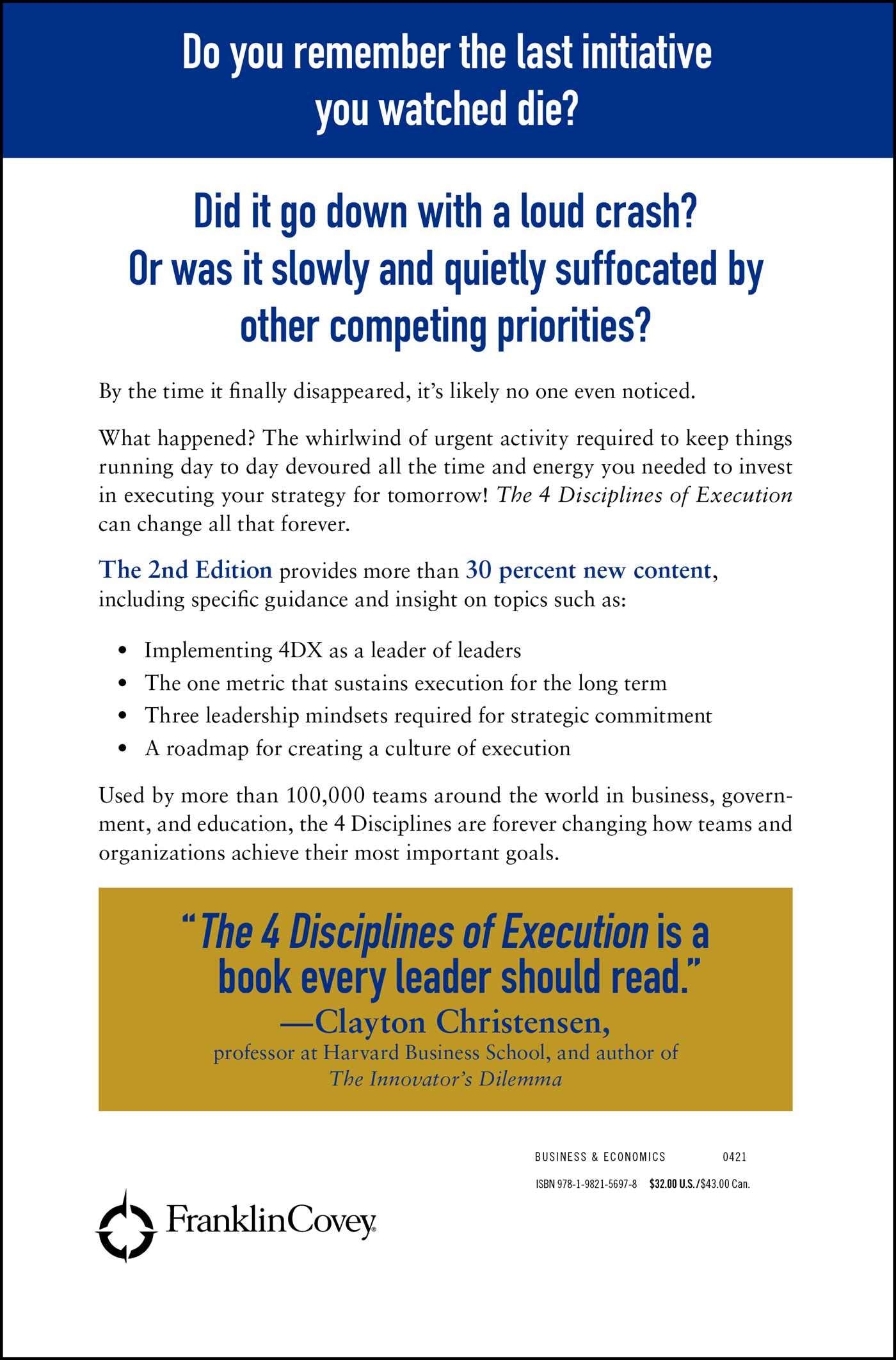 The 4 Disciplines of Execution: Revised and Updated: Achieving Your Wildly Important Goals