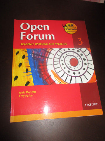 Open Forum 3 Student Book: Academic Listening and Speaking (Open Forum Series)