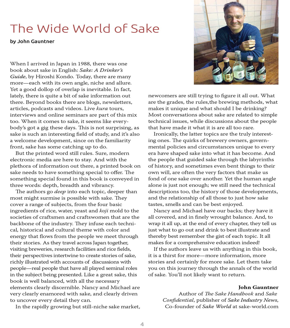 Exploring the World of Japanese Craft Sake: Rice, Water, Earth