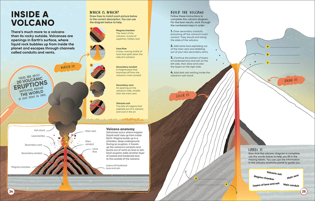 Volcanoes and Earthquakes: More Than 100 Brain-Boosting Activities that Make Learning Easy and Fun (DK Active Learning)