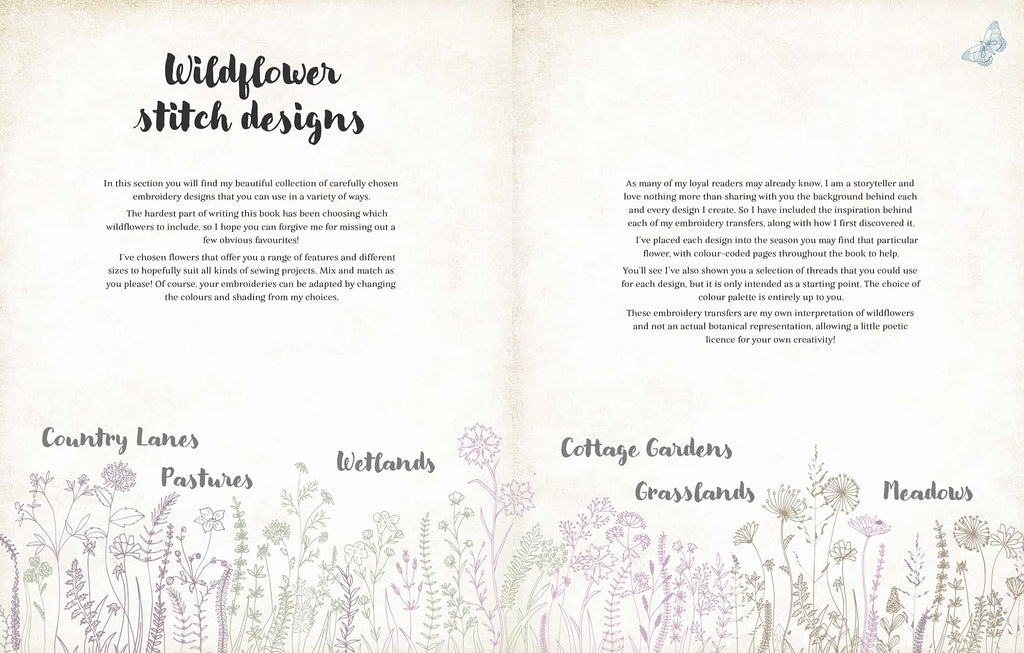 A Love of Cloth and Thread: Among the Wildflowers: Over 25 original embroidery designs with iron-on transfers