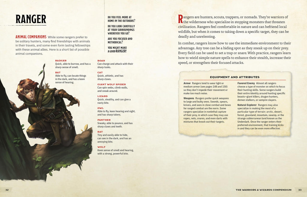 The Warriors & Wizards Compendium (Dungeons & Dragons): A Young Adventurer's Guide