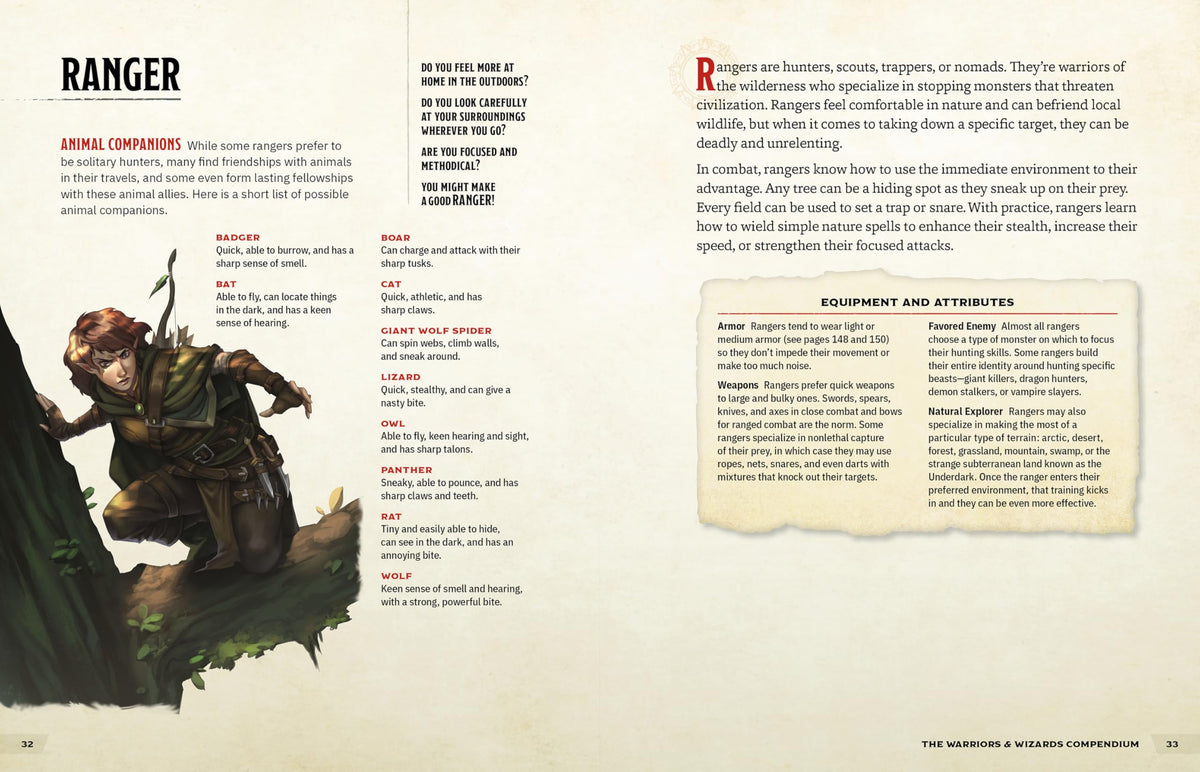 The Warriors & Wizards Compendium (Dungeons & Dragons): A Young Adventurer's Guide