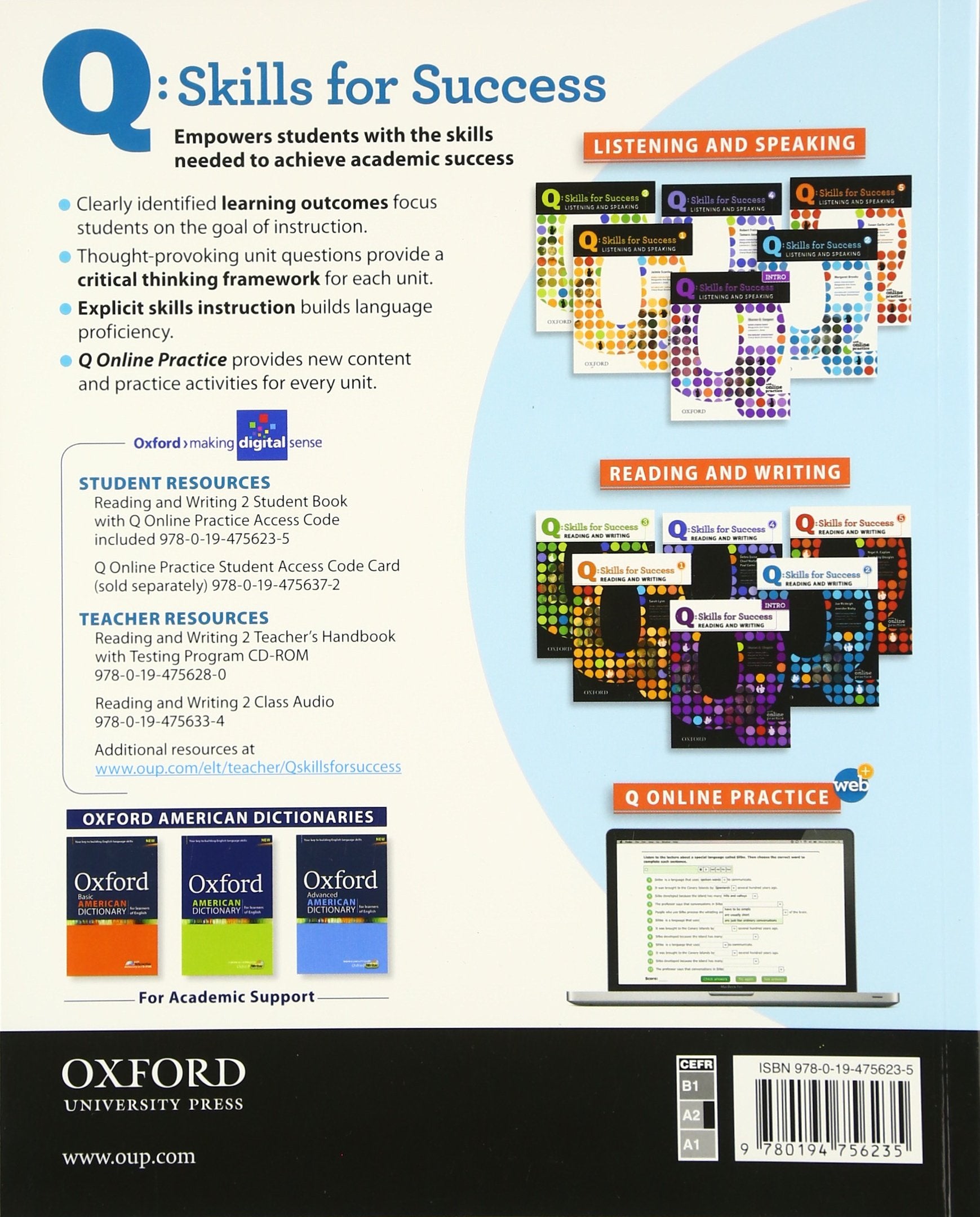 Q: Skills for Success 2 Reading & Writing Student Book with Student Access Code Card