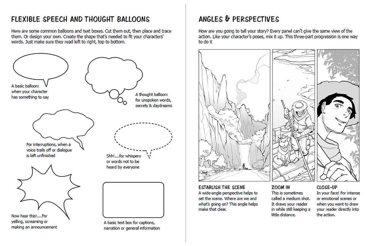 Blank Comic Book: Draw Your Own Manga! (84 Blank Pages of 21 Different Templates)