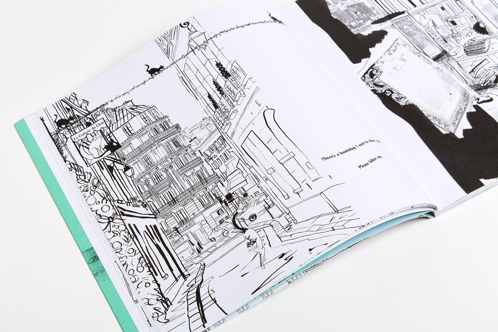 Cats in Paris: A Magical Coloring Book