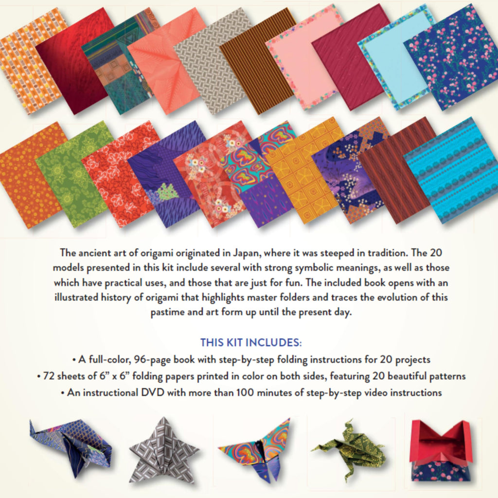 Japanese Origami for Beginners Kit: 20 Classic Origami Models: Kit with 96-page Origami Book, 72 Origami Papers and Instructional Videos: Great for Kids and Adults!