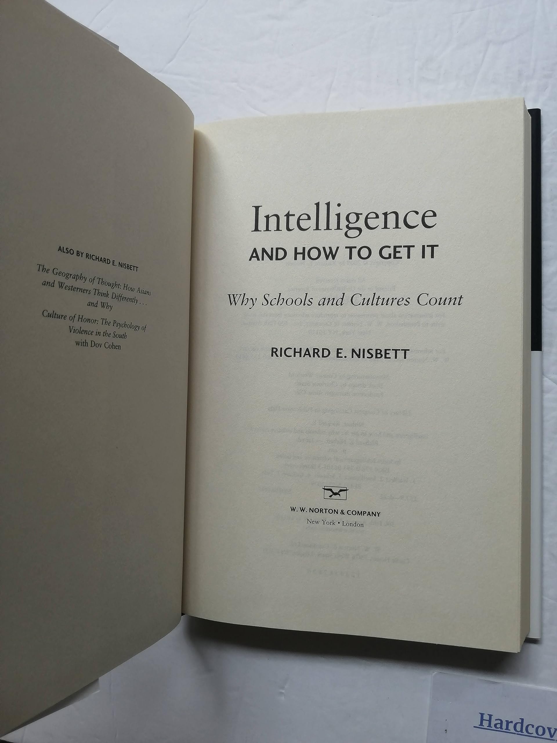 Intelligence and How to Get It: Why Schools and Cultures Count