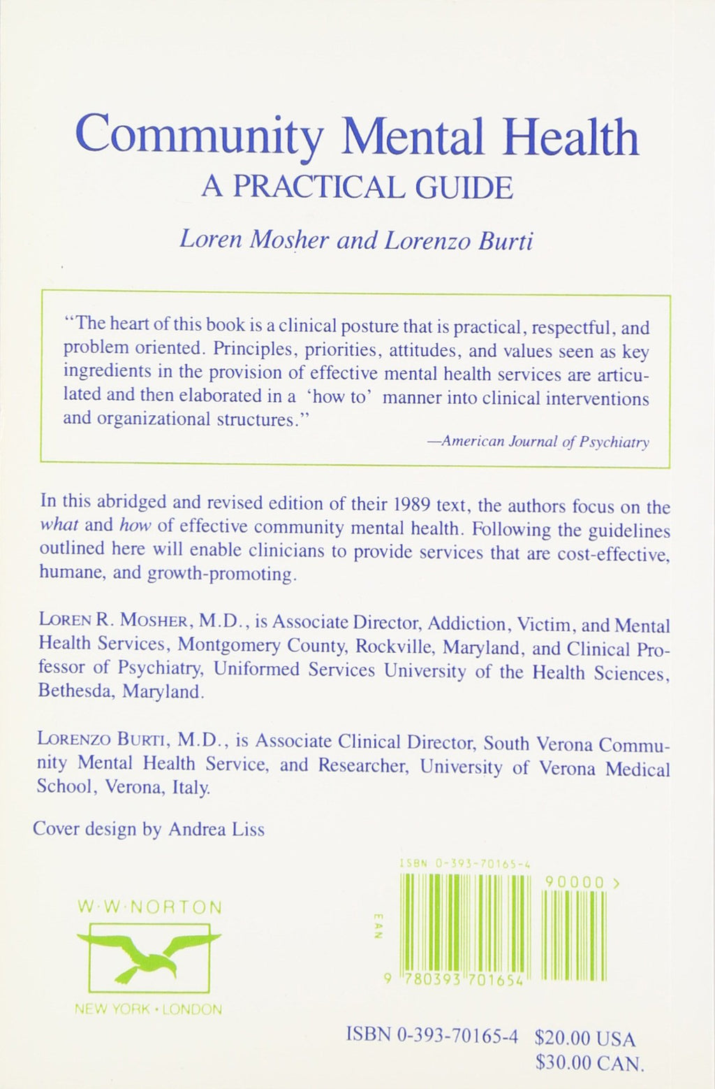 Community Mental Health: A Practical Guide