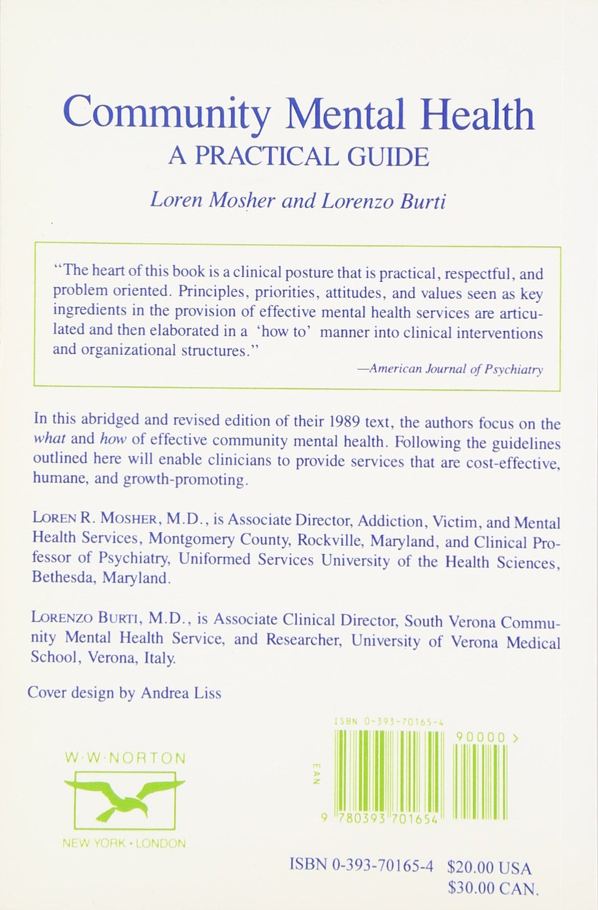 Community Mental Health: A Practical Guide