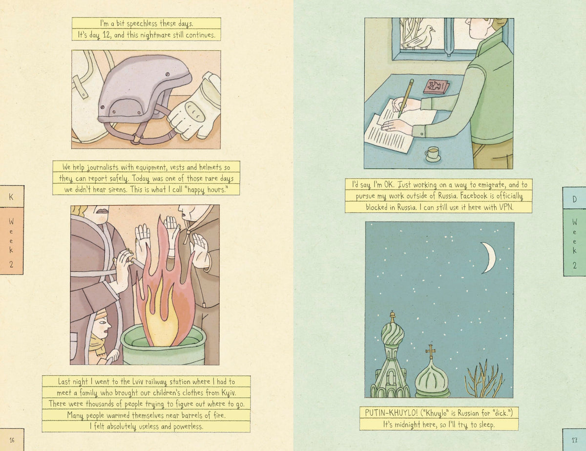 Diaries of War: Two Visual Accounts from Ukraine and Russia [A Graphic Novel History]