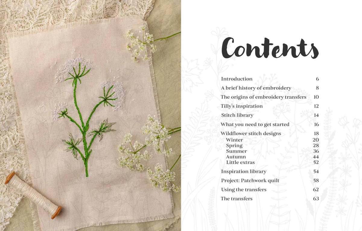 A Love of Cloth and Thread: Among the Wildflowers: Over 25 original embroidery designs with iron-on transfers