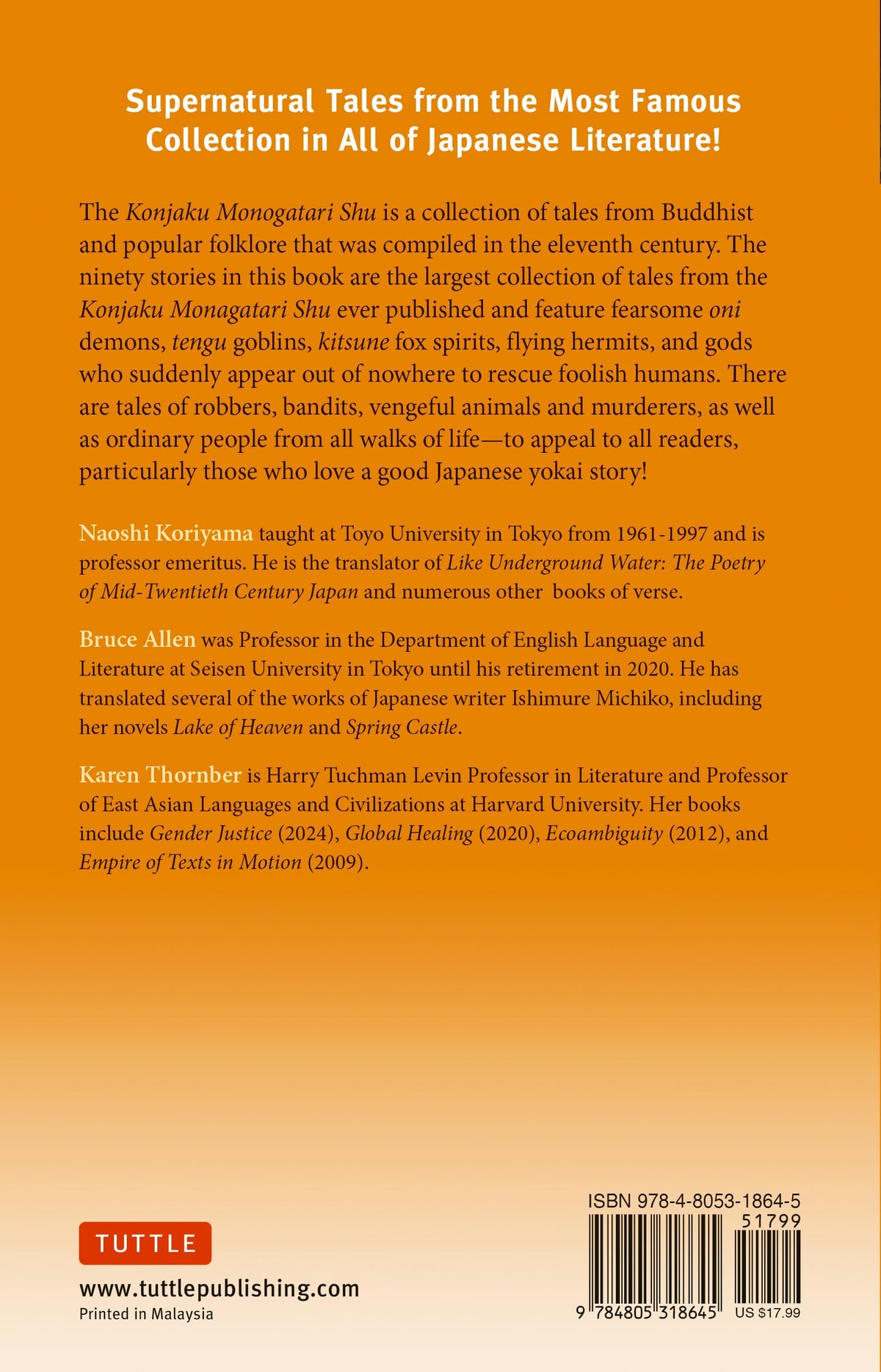 Japanese Tales of Fantasy and Folklore: Ninety Stories about Ghosts, Demons and Other Supernatural Beings from the Konjaku Monogatari