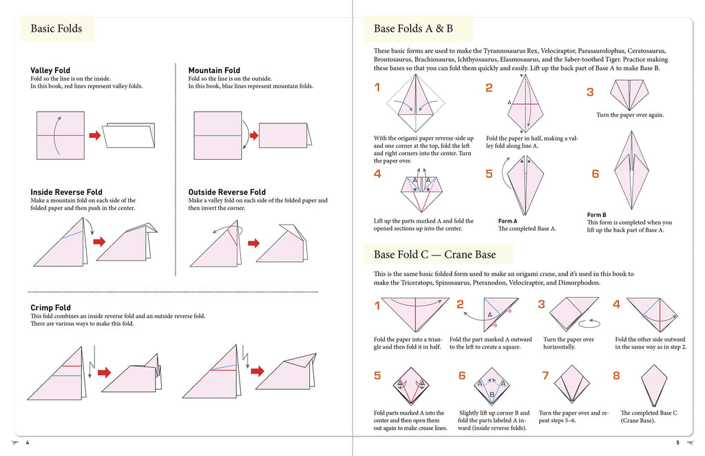 Amazing Origami Dinosaurs: Paper Dinosaurs Are Fun to Fold! (10 Dinosaur Models + 32 Tear-Out Sheets + 5 Bonus Projects)