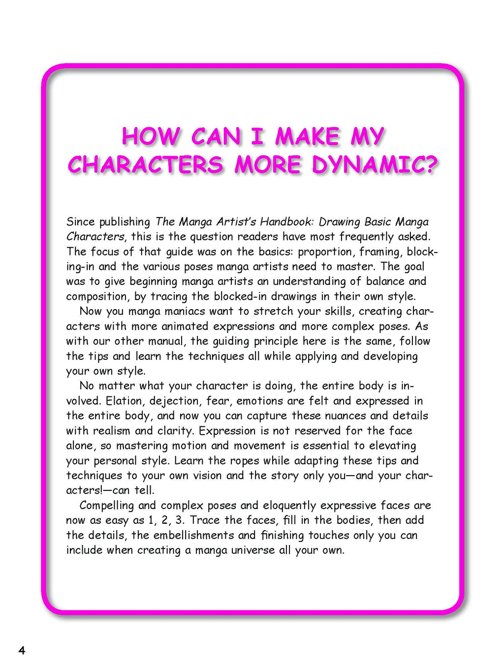 Drawing Dynamic Manga Characters: The Easy 1-2-3 Method for Beginners