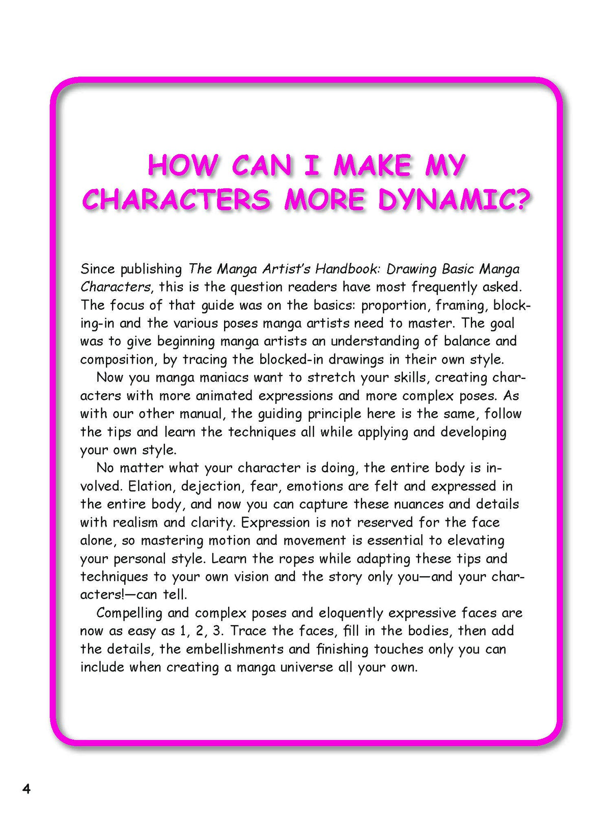 Drawing Dynamic Manga Characters: The Easy 1-2-3 Method for Beginners