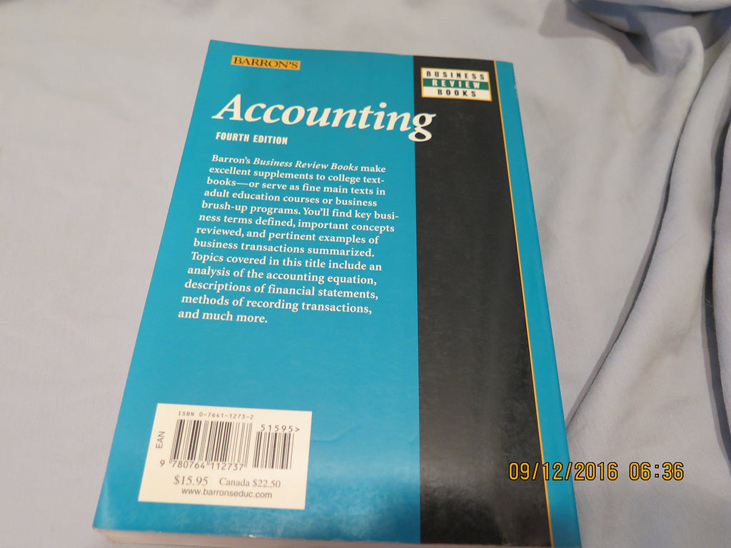 Accounting (Barron's Business Review Series)