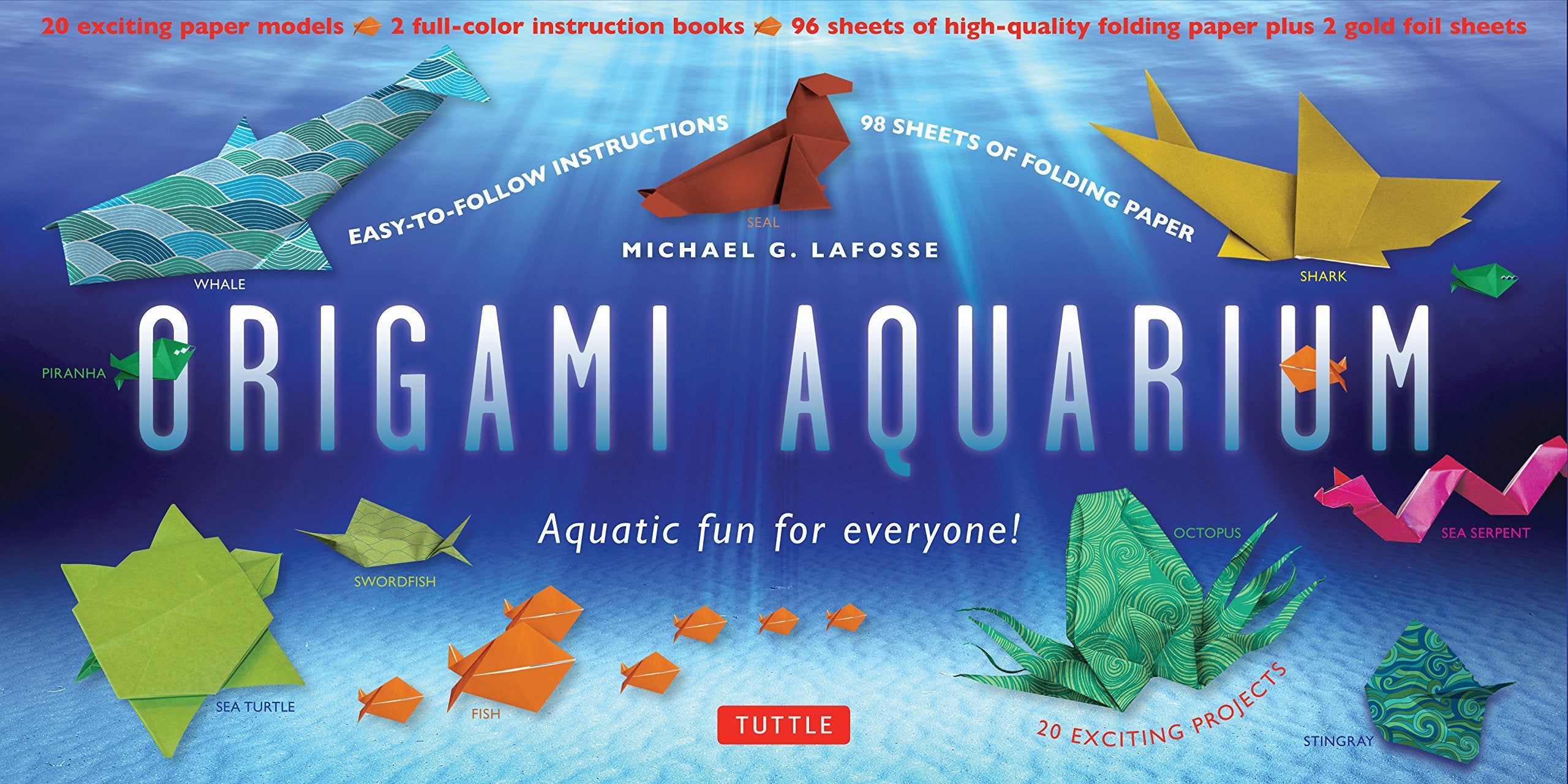 Origami Aquarium Kit: Aquatic fun for everyone!: Kit with Two 32-page Origami Books, 20 Projects & 98 Origami Papers: Great for Kids & Adults!