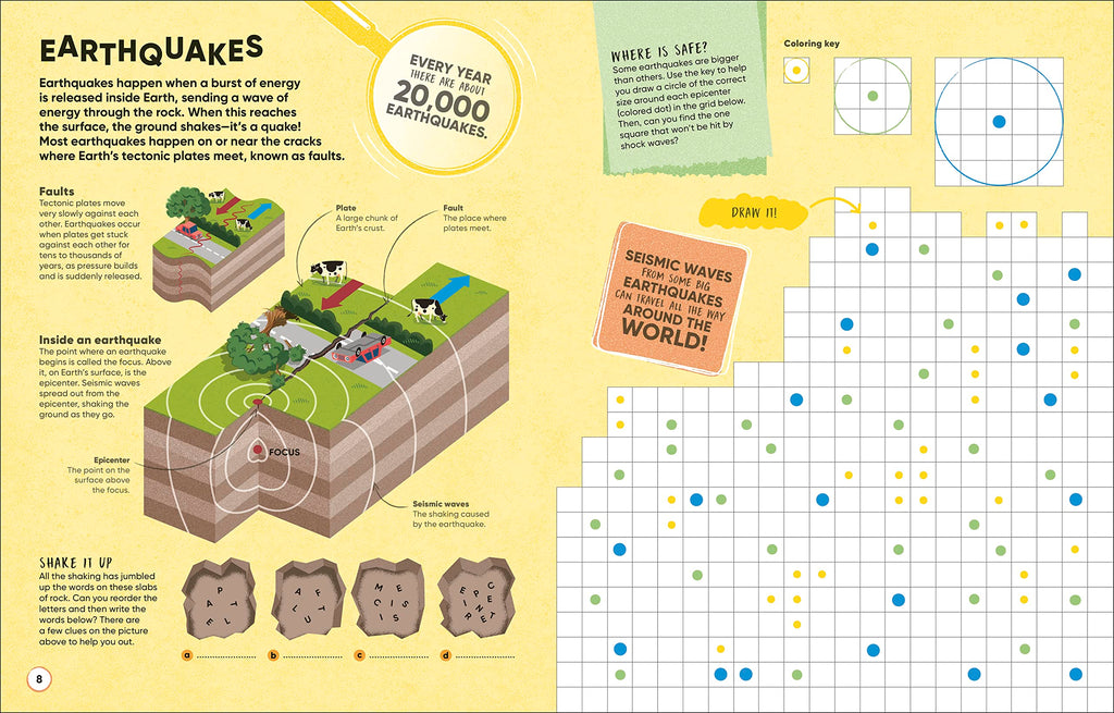 Volcanoes and Earthquakes: More Than 100 Brain-Boosting Activities that Make Learning Easy and Fun (DK Active Learning)