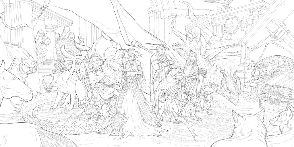 The Dungeons & Dragons Coloring Book: 80 Adventurous Line Drawings