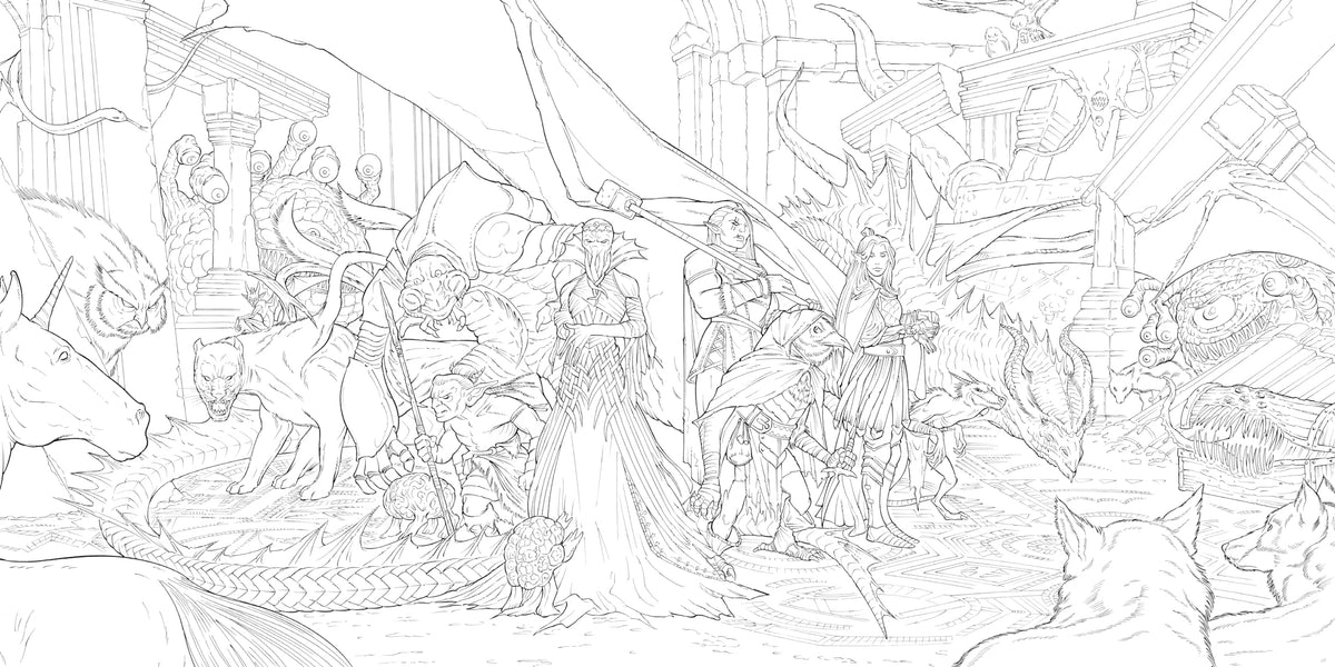 The Dungeons & Dragons Coloring Book: 80 Adventurous Line Drawings