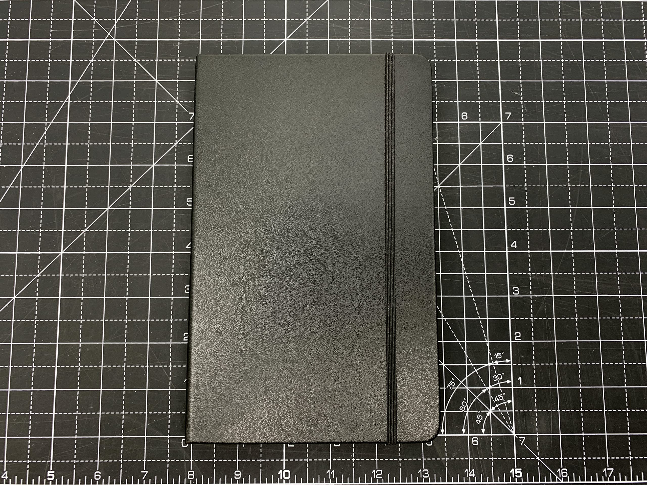 Lined Journal Notebook, Hard Cover Leatherette, Medium 5.25 X 8.25 inches, 70 Gram Paper.