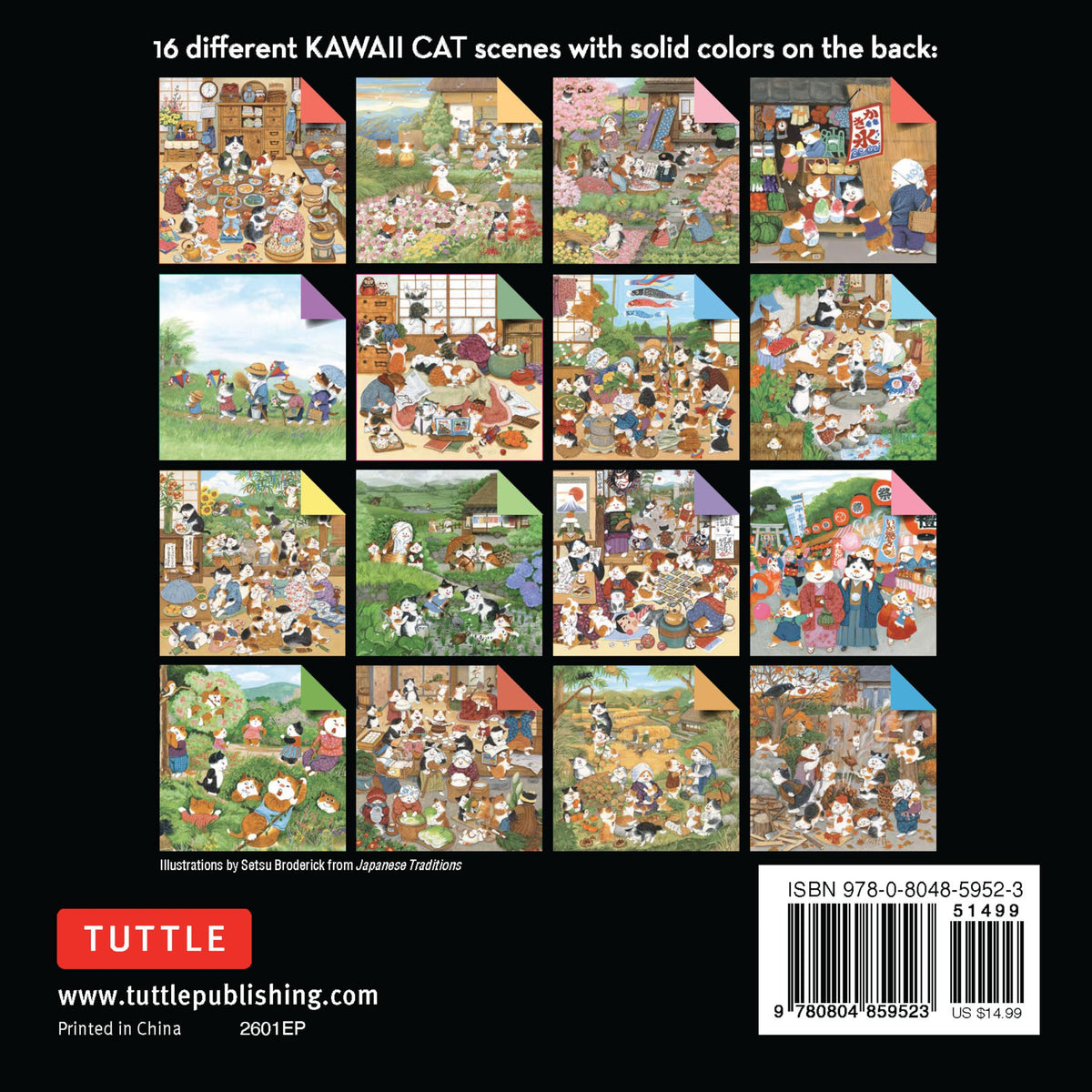 Origami Kawaii Cats Paper Pack Book: 256 Double-Sided Folding Sheets (Includes Instructions for 8 Models)