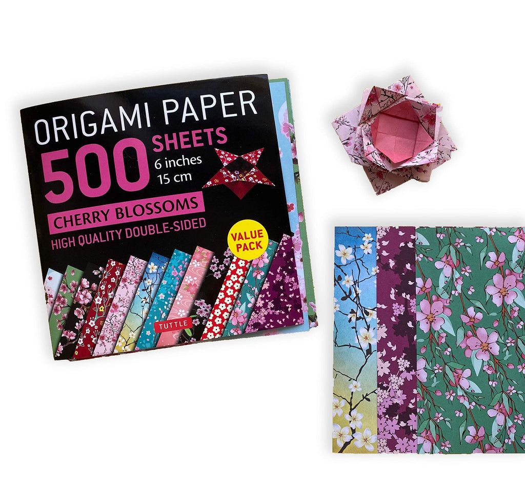 Origami Paper 500 sheets Cherry Blossoms 6" (15 cm): Tuttle Origami Paper: Double-Sided Origami Sheets Printed with 12 Different Patterns (Instructions for 6 Projects Included)