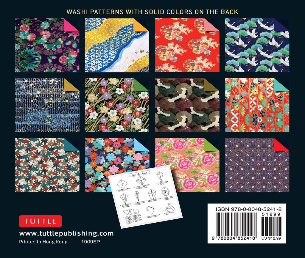 Origami Paper 500 sheets Japanese Washi Patterns 6" (15 cm): Double-Sided Origami Sheets with 12 Different Designs (Instructions for 6 Projects Included)