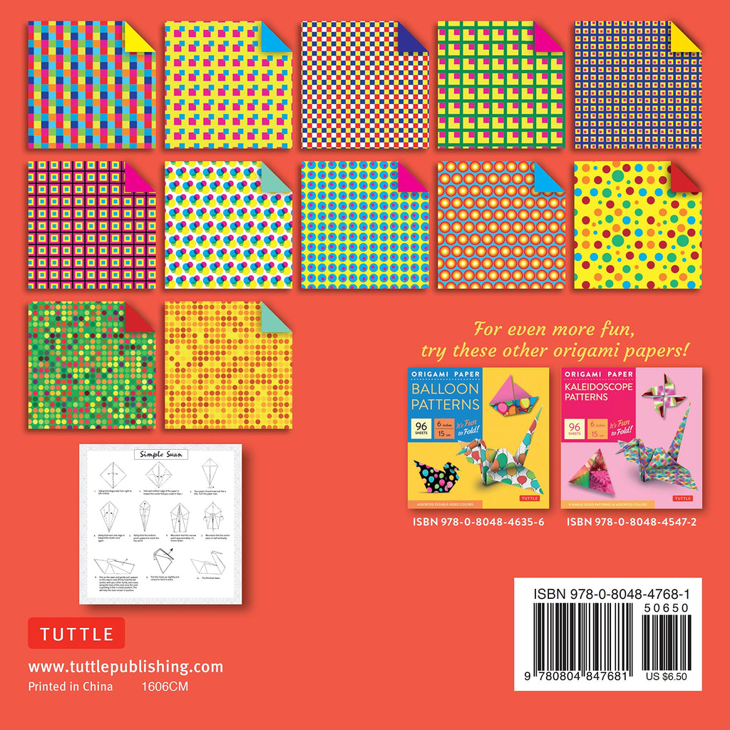 Origami Paper - Circles and Squares 6 inch - 96 Sheets: Tuttle Origami Paper: Origami Sheets Printed with 12 Different Patterns: Instructions for 6 Projects Included